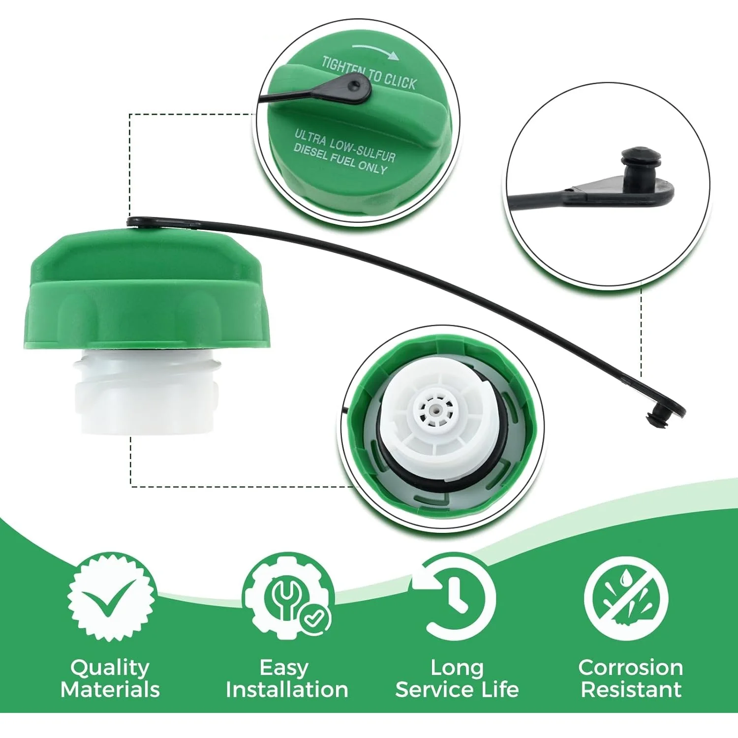 Car Gas Fuel Cap for Dodge Ram 2500 3500 4500 5500 ProMaster Jeep Liberty Wrangler Grand Cherokee 2005-21 52013994AB 68109840AA