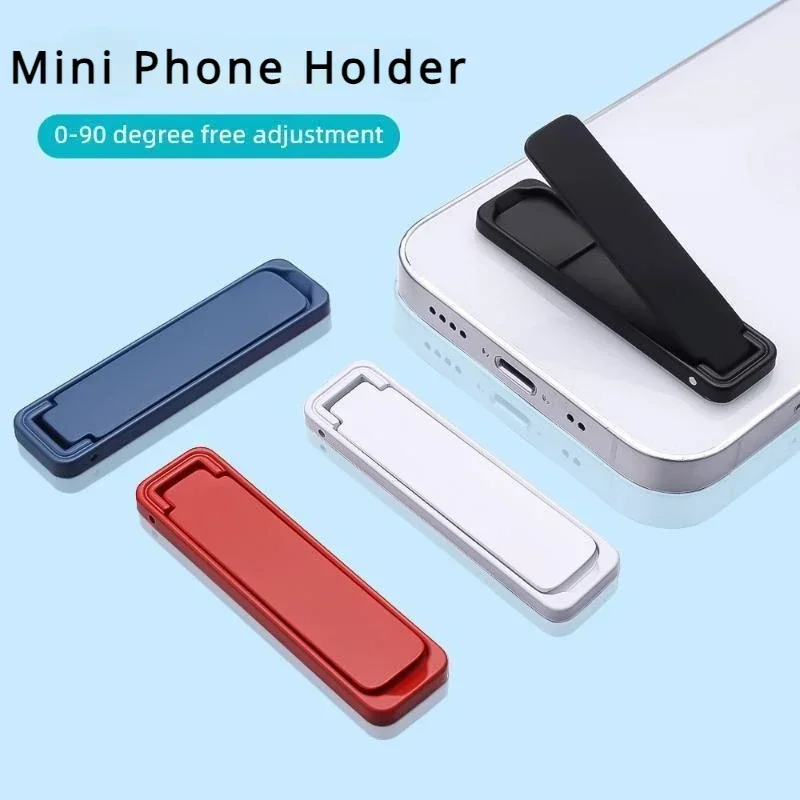 Ultra Thin Mini Metal Folding Mobile Phone Holder Stand Alloy Invisible Portable Phone Kickstand Bracket Desktop Phone Holder