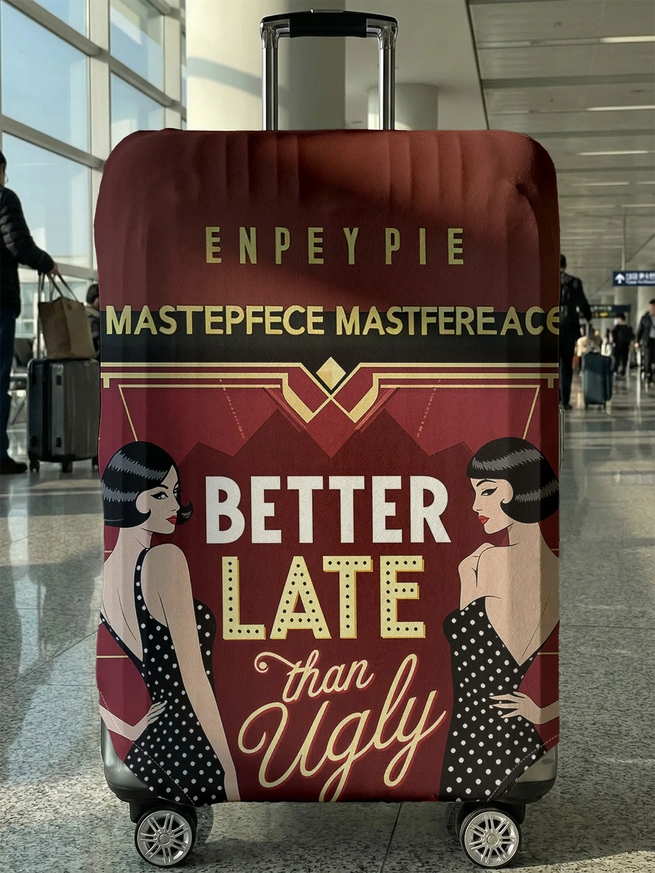 

Защитный чехол для чемодана в стиле ретро с рисунком в горошек, подходит для чемоданов размером 18-32 дюйма, перчатки для ручки чемодана, дорожные аксессуары.