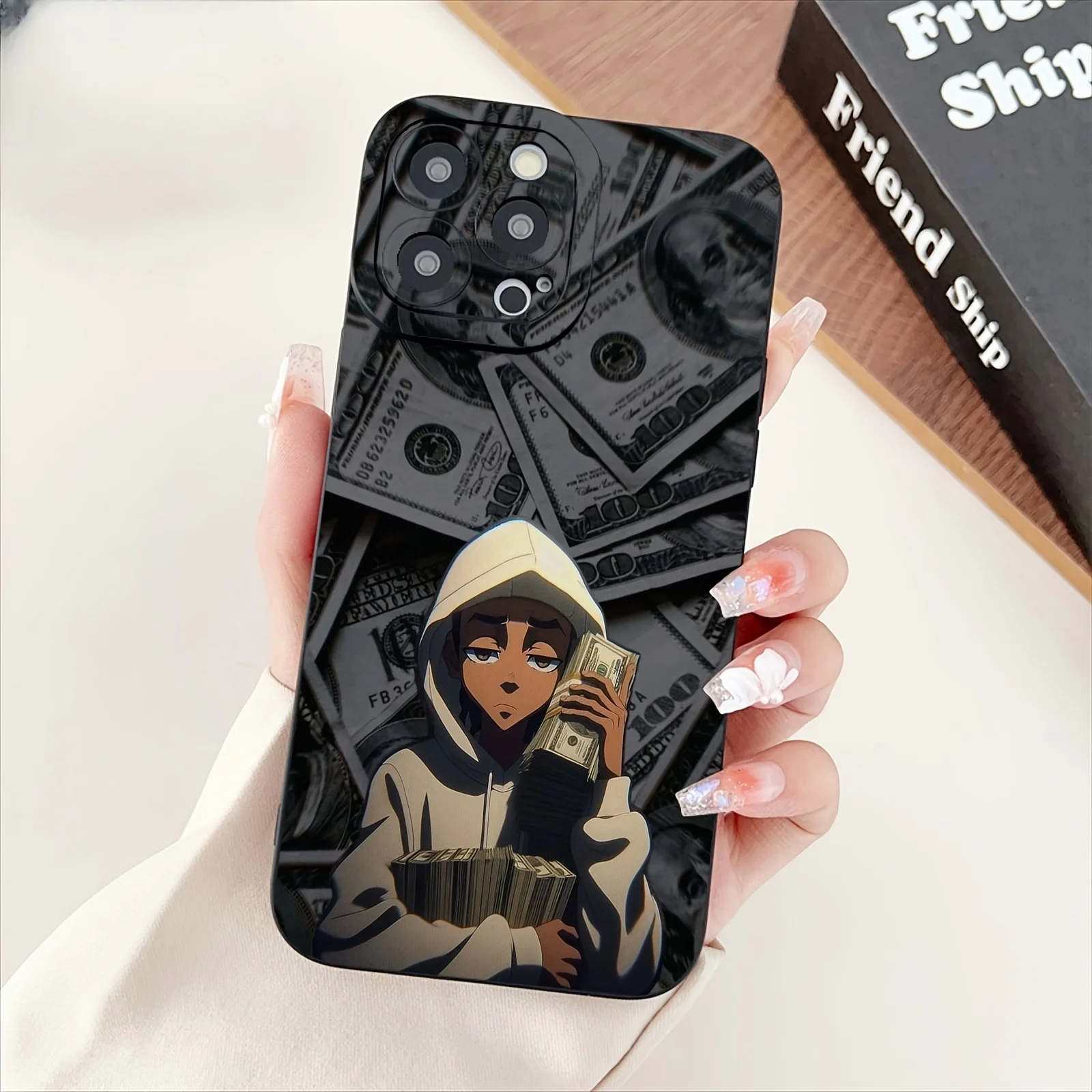 

Full screen Cool Banknote Boy Phone Case For iPhone 16 15 13 14 12 11 Pro Max For iPhone XS X XR 7 8 Plus Soft TPU Cover Fundas