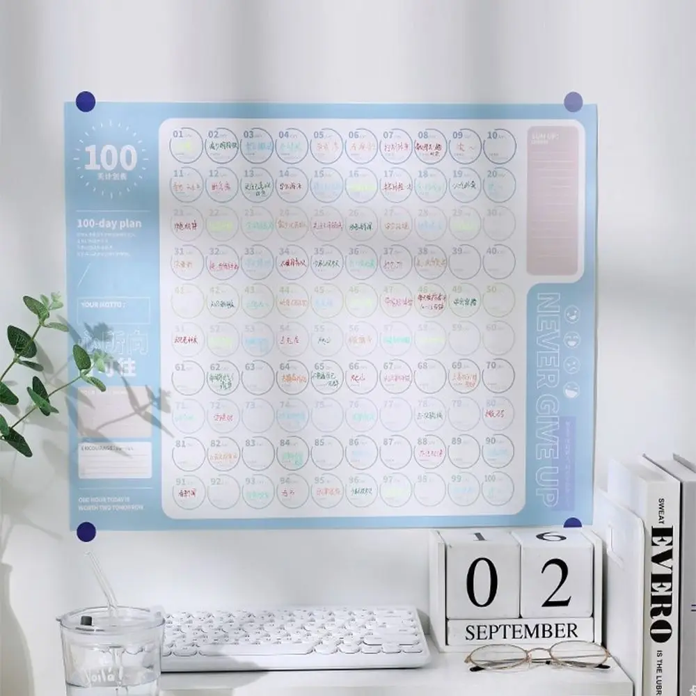 Para fazer a lista Planner folha para estudante, Fitness parede agenda planejador, agenda diária, perda de peso, Check List folha, hora, data, 100 dias