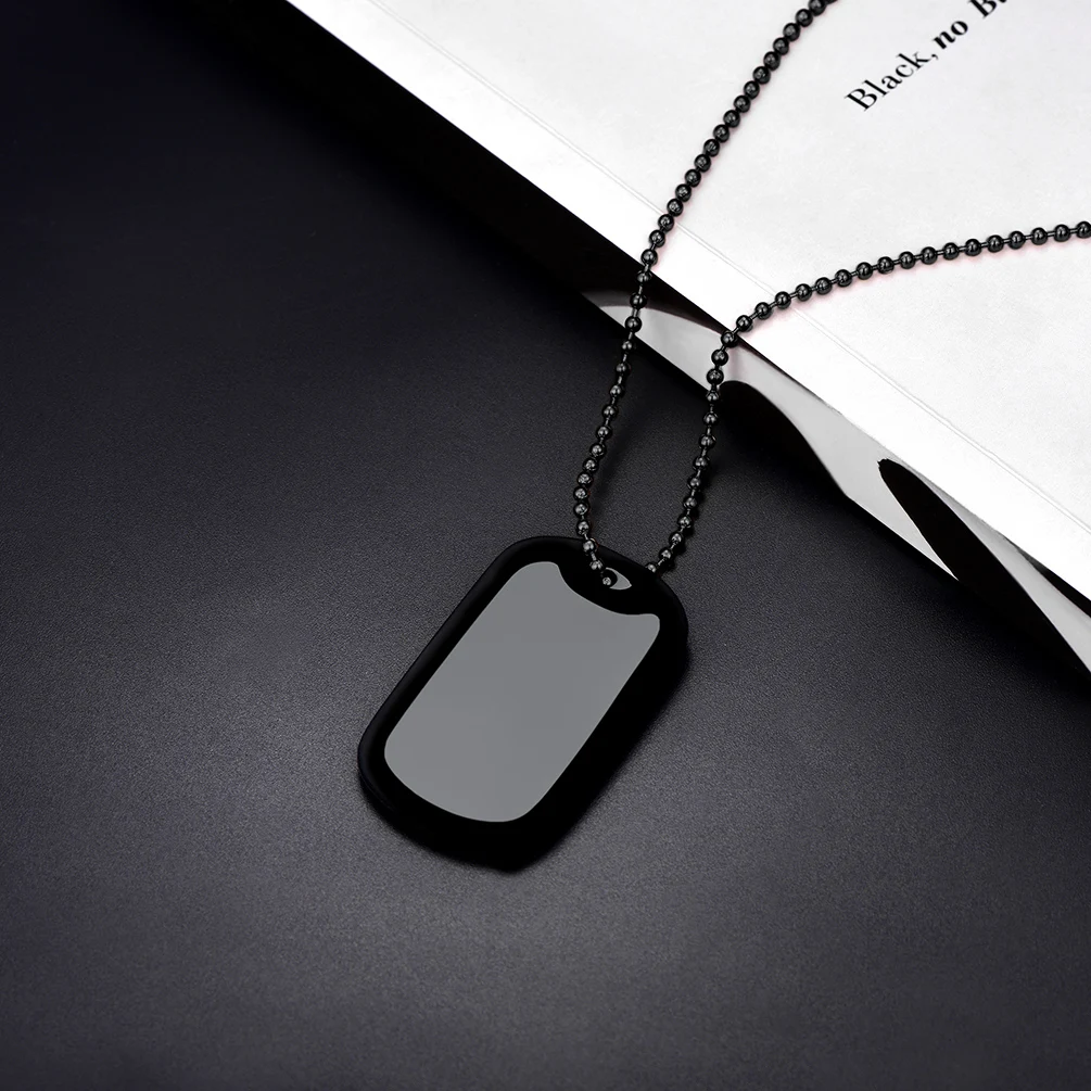 PROSTEEL Military ID Dog Tag Personalized Chain Necklace Custom Name Men Women Stainless Steel Pendant Fathers Day Gift PSP3932