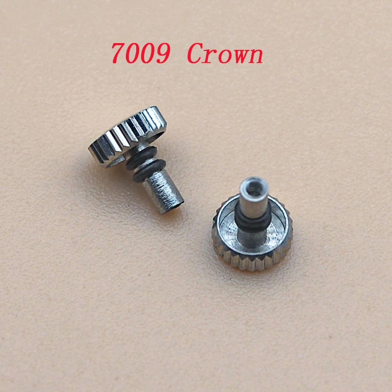 2PCS Silver Gold 7009 Watch Crown Fits NH35 NH36 7S 4R Movement For Seiko 7009 Watch Case Modified Repair Spare Parts