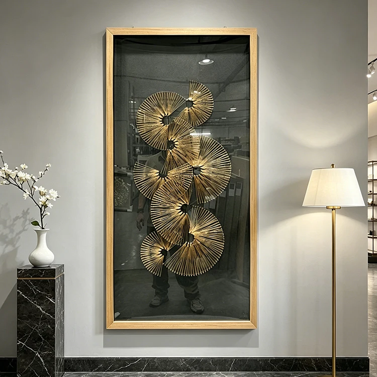 %S_  Handmade String Art Physical Wall Art Luxury Wall Decor Custom Size for Hotel Lobby Villa Interior Decoration