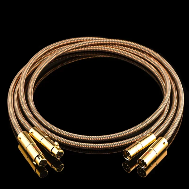 

Pair Accuphase 40th XLR Cable Wire OCC XLR Male to Female High Purity Oxygen Free Copper Cable X434