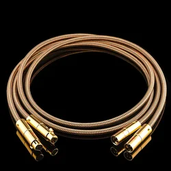 Pair Accuphase 40th XLR Cable Wire OCC XLR Male to Female High Purity Oxygen Free Copper Cable X434