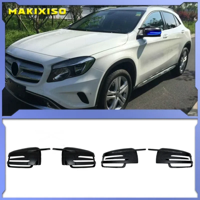 

Боковые зеркальные крышки черного цвета для Mercedes BENZ W176 W246 W212 W204 C117 X156 X204 W221 C218 A B C E S CLA GLA GLK Class