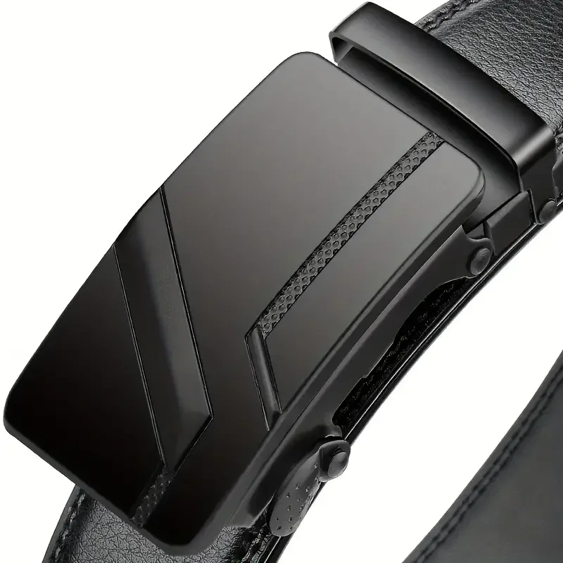 Modischer Automatik-Gürtel in Übergröße 105-140 150 160 170cm Herren-Gürtel aus PU-Leder Taillengurte für Männer Jeans-Bund für Herren – Detail 11