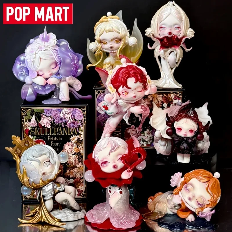 

POPMART Skullpanda Petals In Four Acts Series Blind Box Collectible Figure Desktop Ornament Surprise Gifts For Girl Collectors