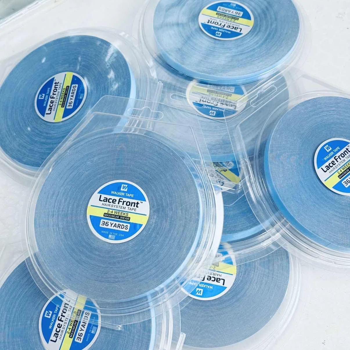 

36Yards Hair System Tape Double Side Walker Tape Blue Lace Front Wig Tape For ToupeeSweatproof Ultra Hold Wig Tape 0.8/1/1.2/2cm