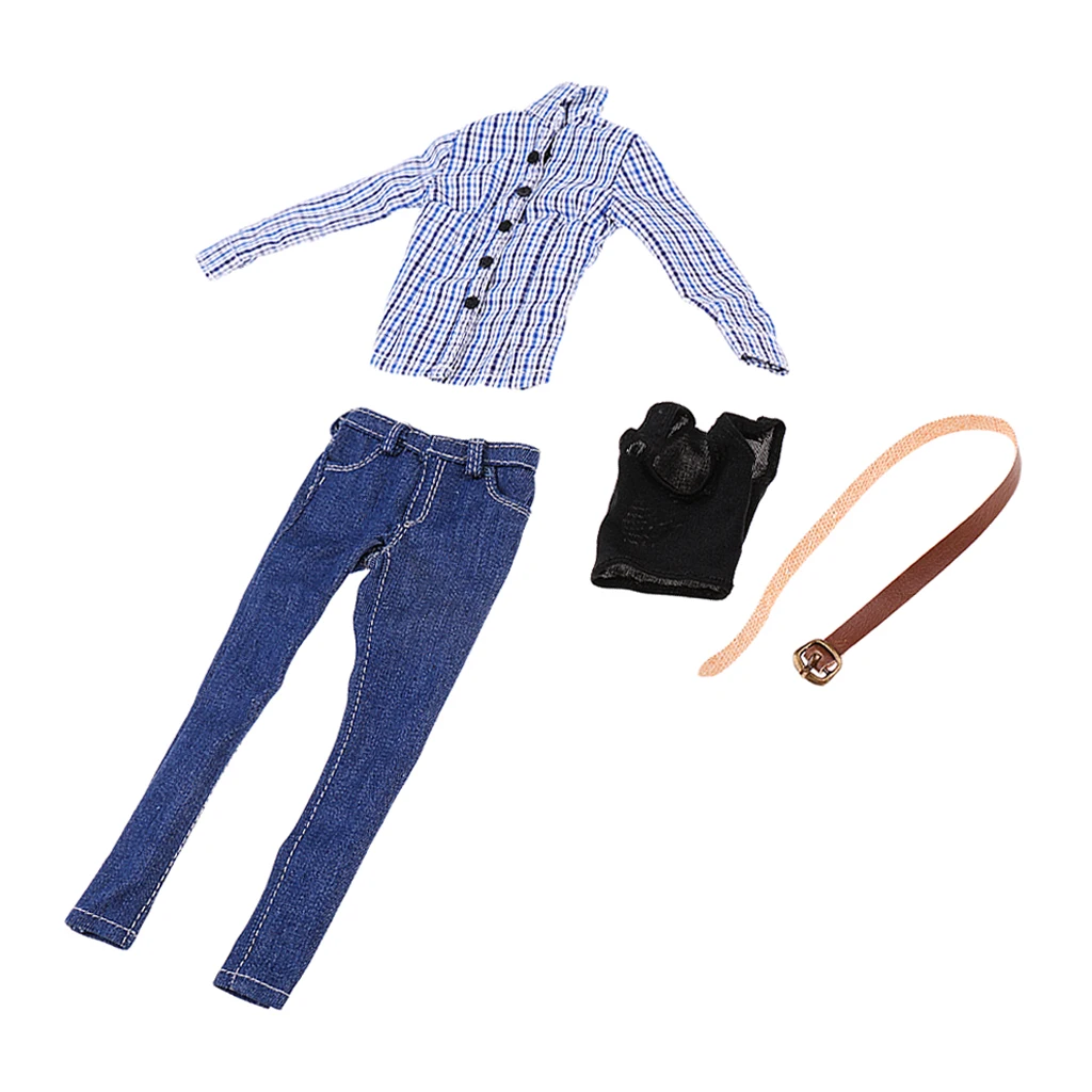 1/6 Scale Lattices Shirt Jeans für Mädchen weiblich 12in Figuren Körper