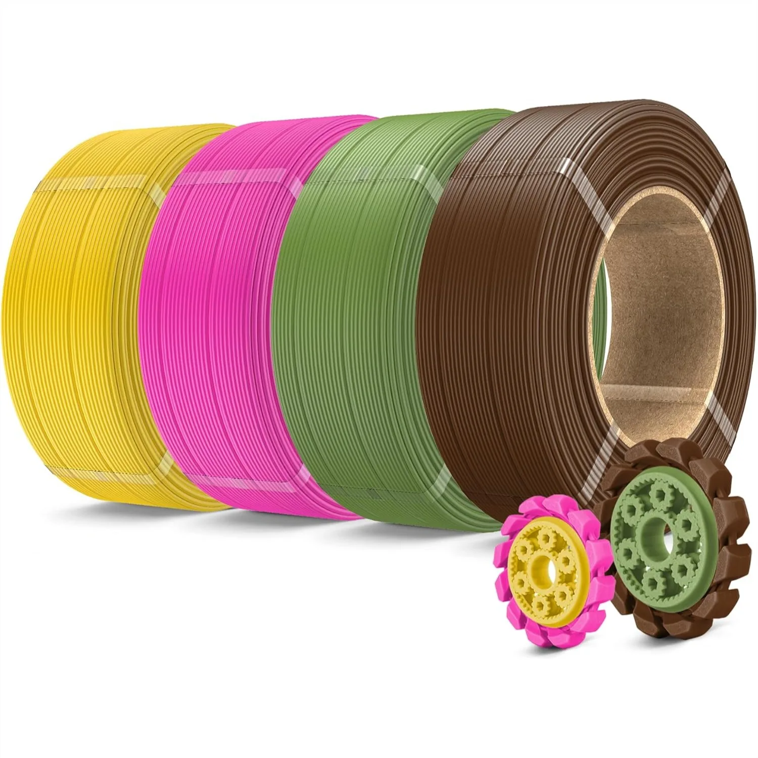 

PLA+2.0 3D Printer Filament Refill Bundle, Stronger PLA+ Filament, 4KG Total No-Spool Refill 1.75mm, Compatible with Bambu Lab