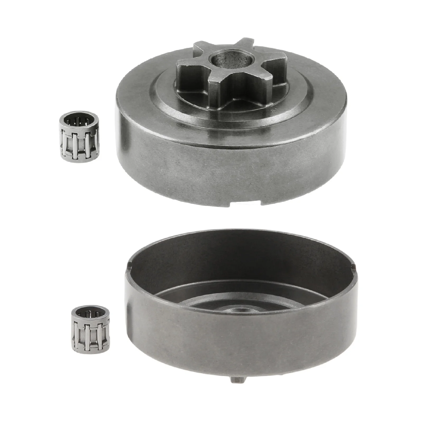 4pcs/2sets CS-310 Clutch Drum & Bearings for Echo CS-352 CS-353ES Chainsaw Replacement A556000543 A556000542 A556000541 6T 3/8