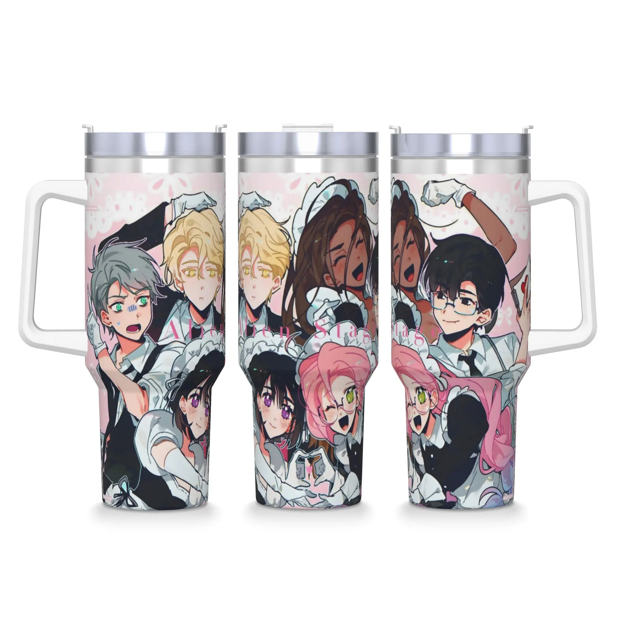 40OZ Stainless Steel Tumbler Aliens Stages Anime Thermal Mug  Keep Heat Cold and Hot Mugs Cup Beach Water Bottle