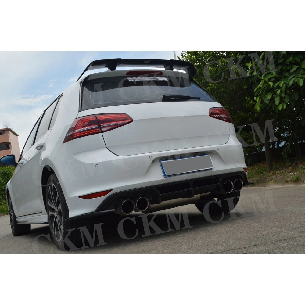 

Задний бампер из настоящего углеродного волокна, диффузор для губ, защитная пластина, комплект кузова для Volkswagen Golf 7 MK7 VII Rline Hatchback 2014-2017