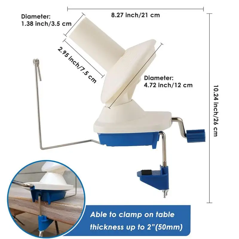 Large Yarn Fiber String Ball Wool Hand Operated Cable Winder Machine Household Winder Holder Winder Fiber