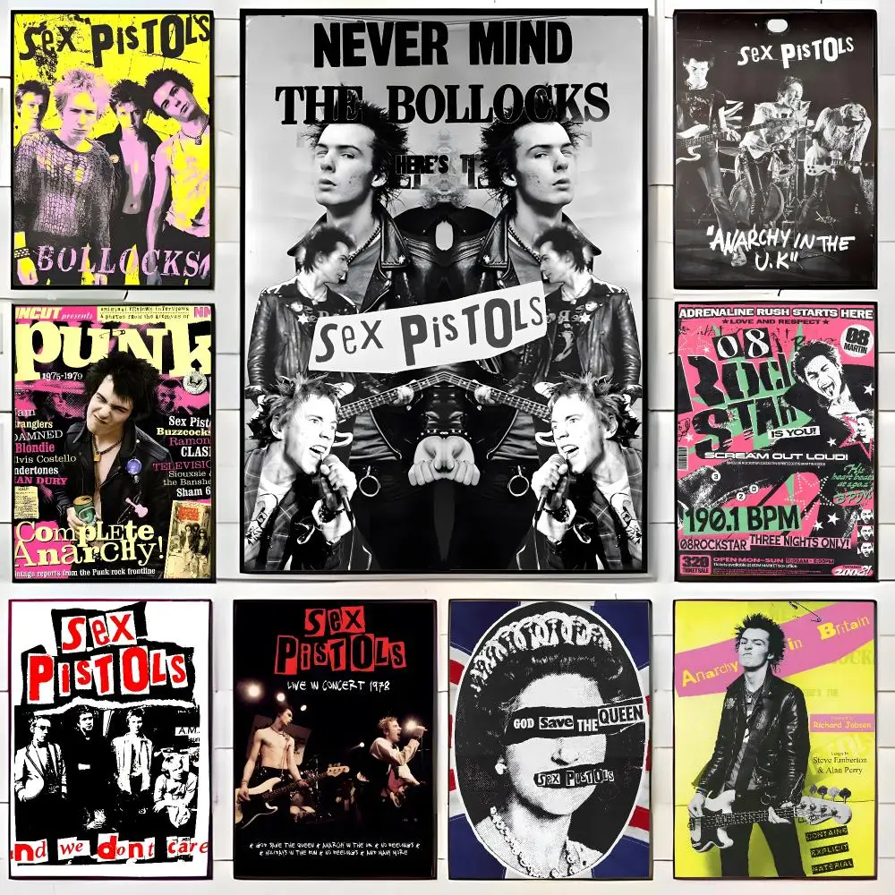 Rebellious Band S-Sex Pistols Poster Wall Art Print Decorative Mural Home Decor Gift Unframed