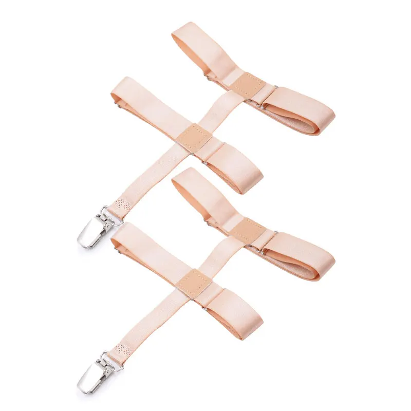 Women's Adjustable Silk Garter Stockings with Metal Clips