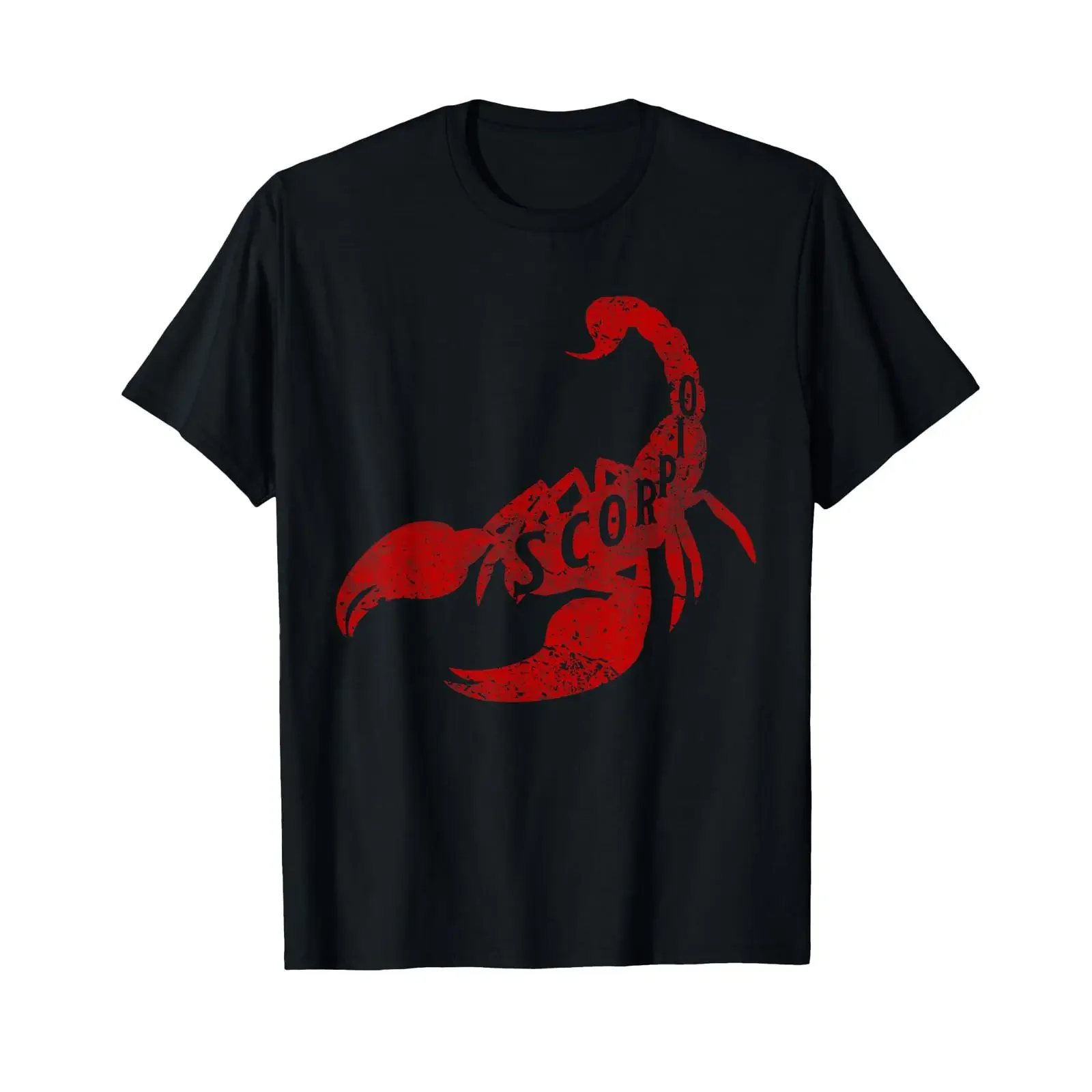 Crazy Scorpio Horoscope T Shirt Red Scorpion Sternzeichen Astrologie vintage Washed streetwear Casual Stretched Stylish