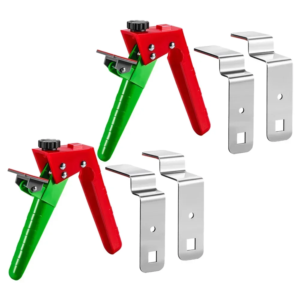 

Adjustable Drawer Fixing Clip Adjustable Clamp Red Green Drawer Front Panels Clips Rust-proof Time-saving Benefits