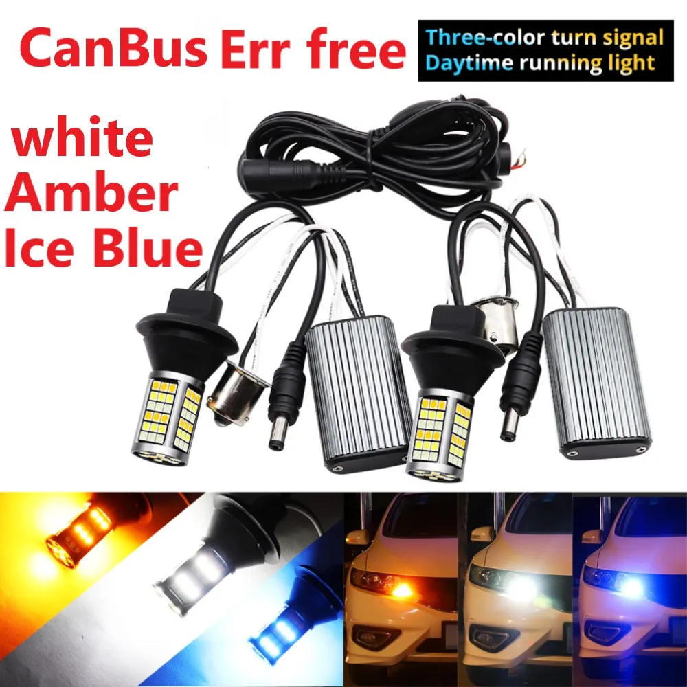 

CanBus Daytime Running Light 1156 7440 7443 3157 3156 BA15S/BAU15S LED Bulb For Auto DRL White Driving Yellow Turn Signal Ice Bl