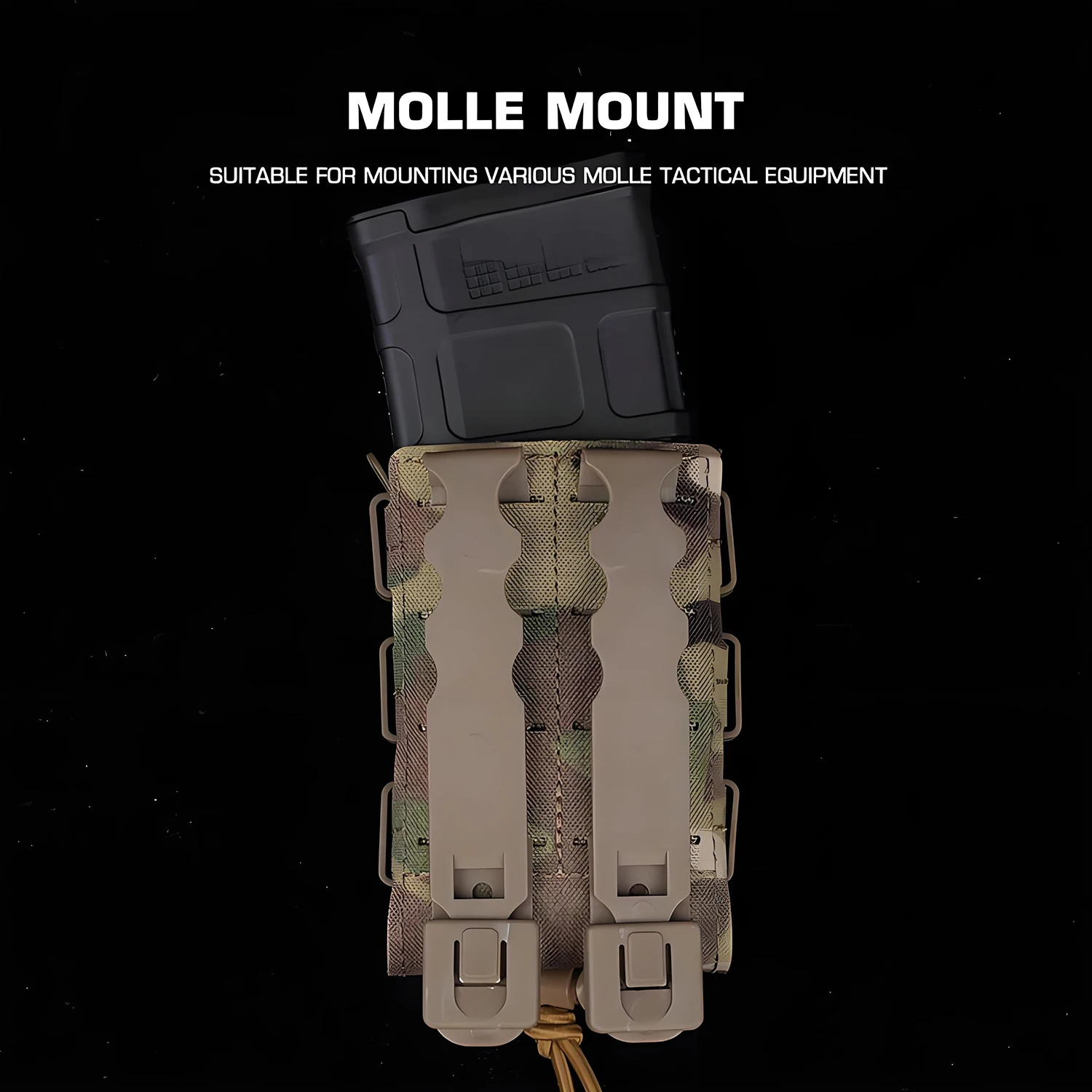 ​Urban Assault  9mm .40S&W .357 .45ACP Magazine Pouch Rifle 5.56 Mag Pouch Molle Compatible Stackable with Quick-Release