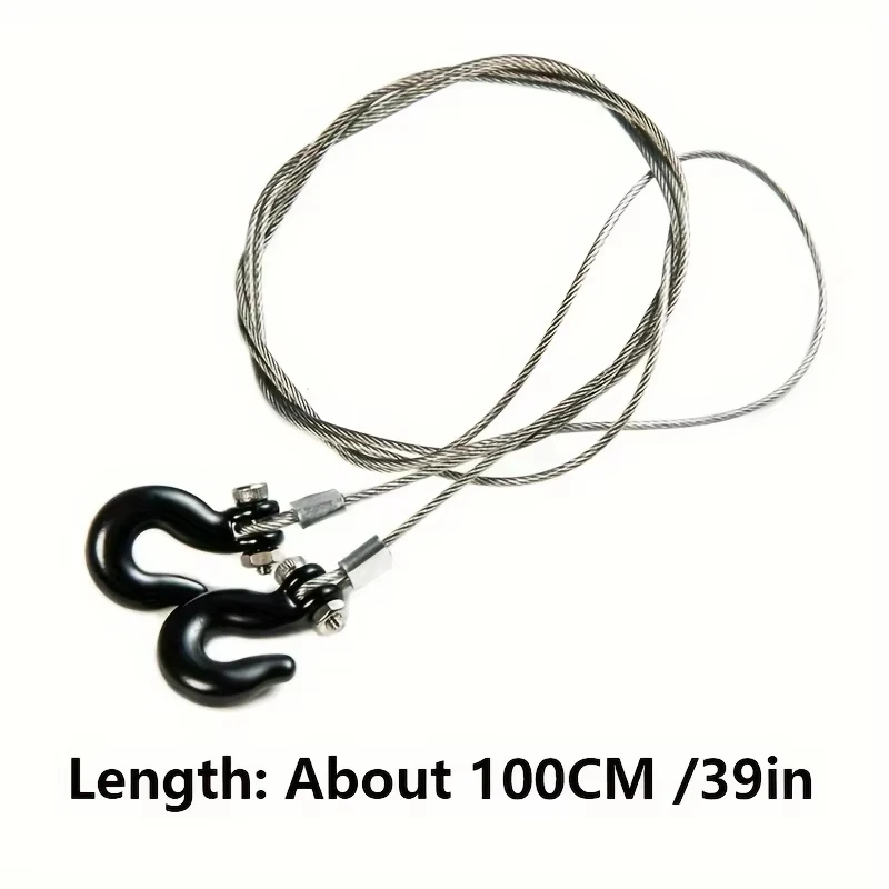 Heavy-Duty Metal Simulation Trailer Chain for 1/10 RC Crawler Car SCX10 TRX4 T6 D90 Scale Decoration Upgrade Parts Accessories