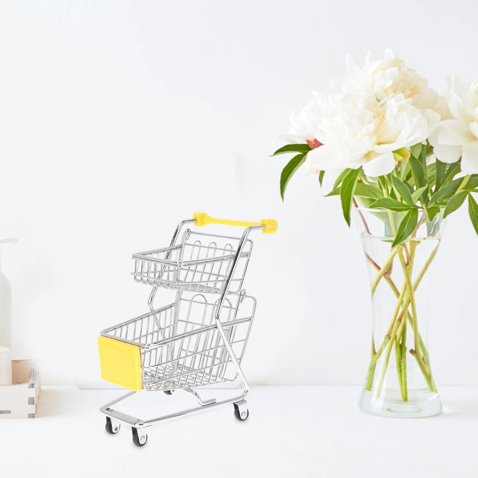 

Mini Shopping Cart Toy Supermarket Handcart Small Plastic For Kids Storage Container Toddler Models