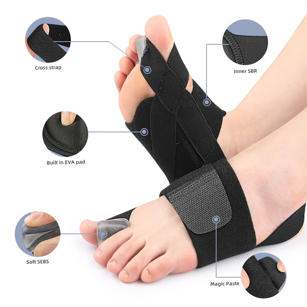 1pc Bunion Corrector for Women & Men, Bunion Socks Toe Corrector Comfortable & Breathable for Day/Night Support, Hallux Valgus view 6