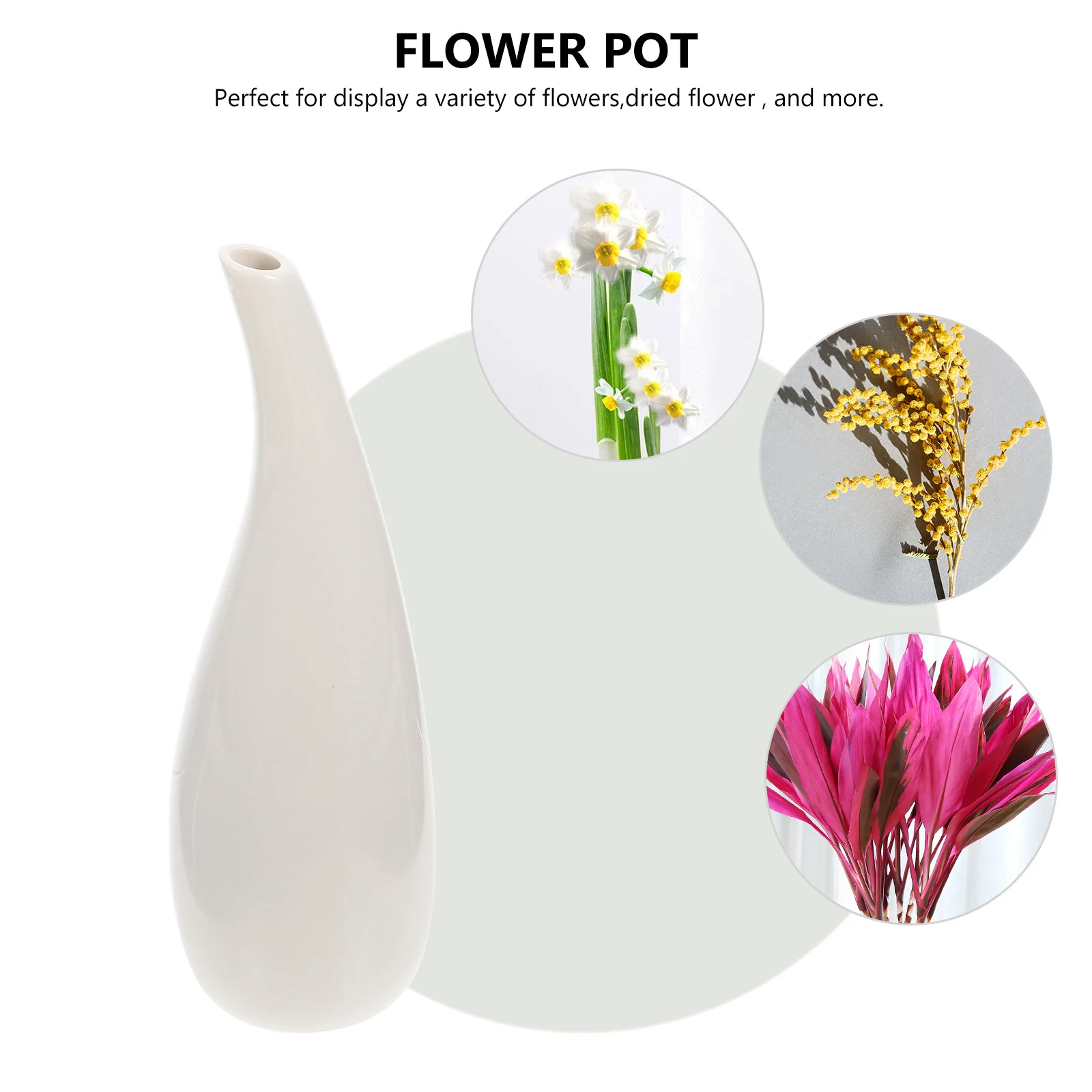 

Mini Ceramic Aroma Bottle Flower Vase Adorn Desktop Home Decorative Vase Chic Flower Holder for Dry Flowers