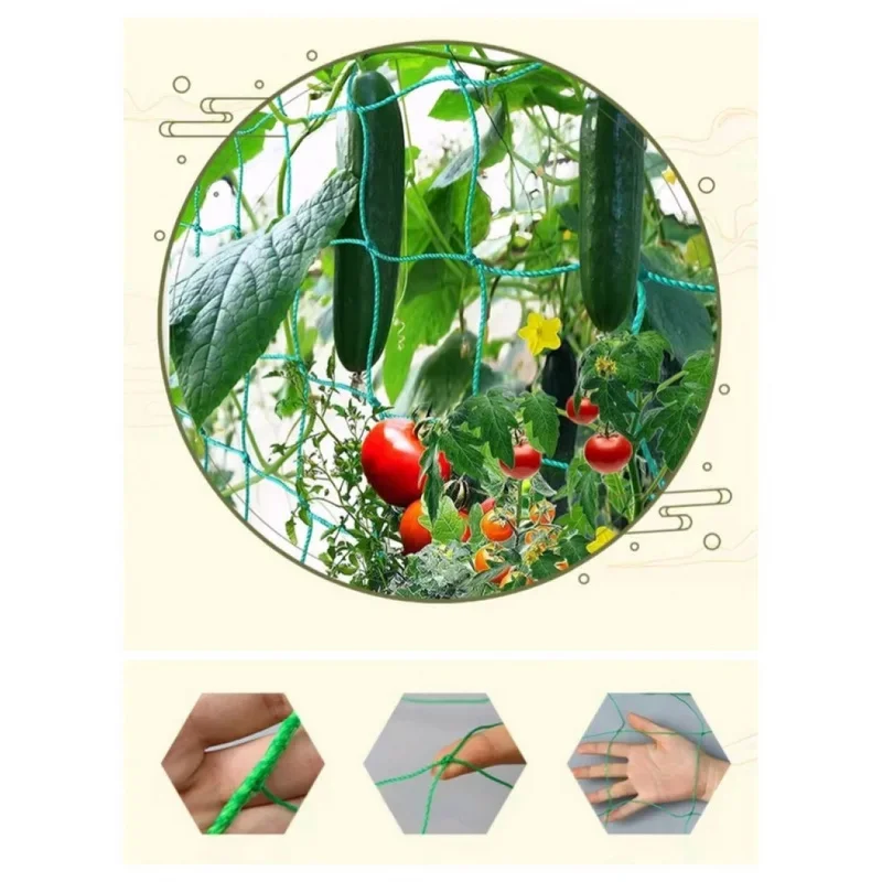 Garden Green Nylon Vegetable Plant Trellis Netting Support Nets Bean Plant Climbing Grow Fence Plant Climbing Net