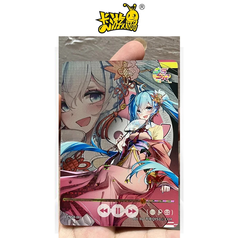 Kayou SSR series (001-012) Collection card Hatsune Miku Megurine Luka Anime characters Bronzing flash card Christmas gift toys