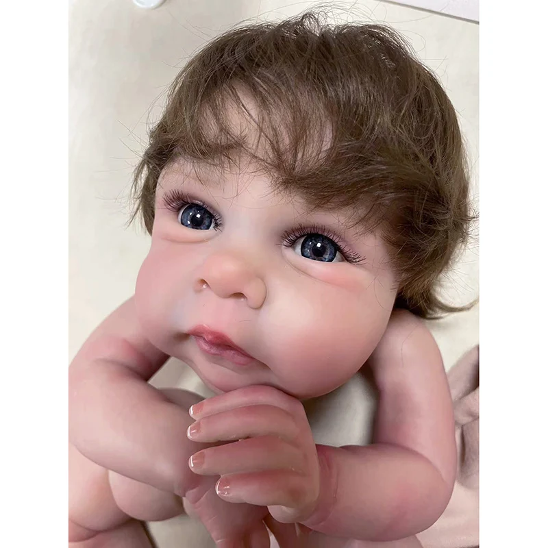 Kit bambola fai da te da 19 pollici Miley non rifinito, morbido al tatto, colore fresco, regalo per bambini, include corpo in tessuto