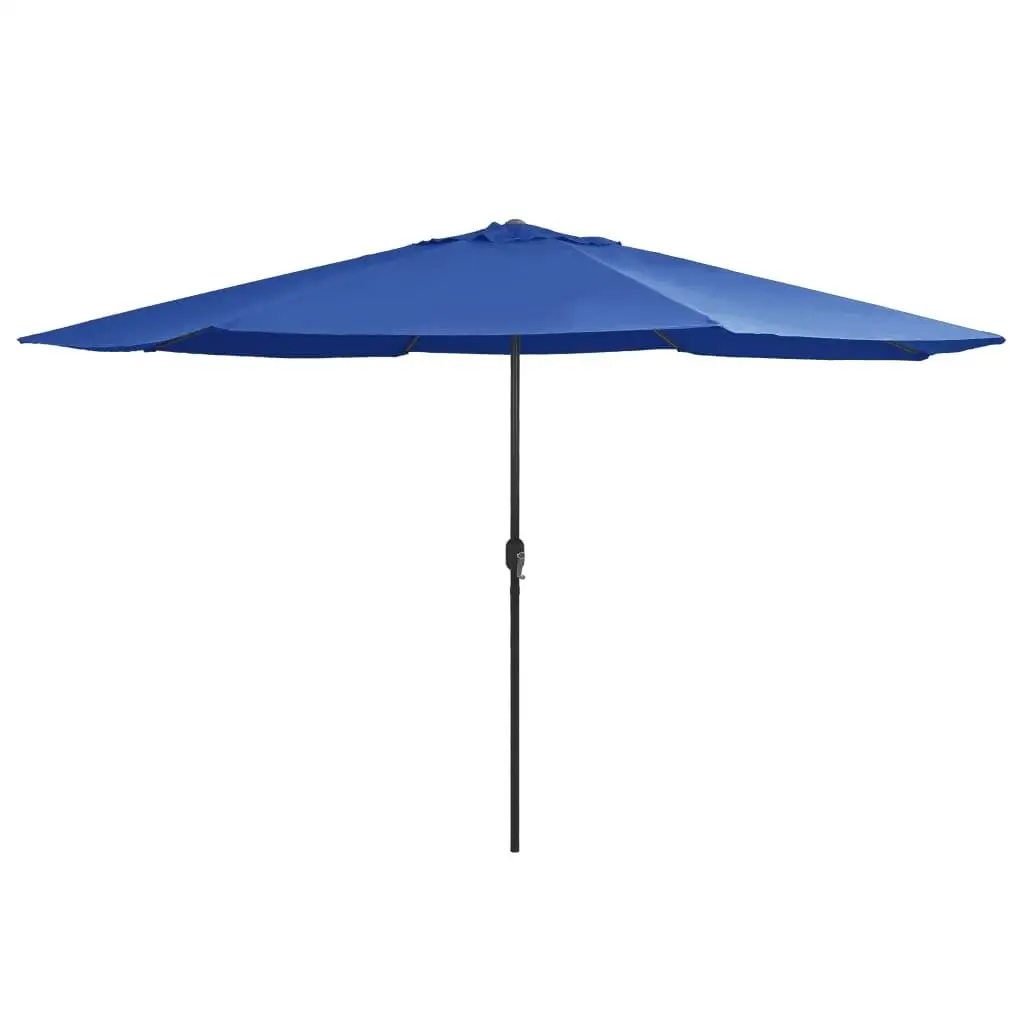 153.5cm Azure Blue Garden Parasol with Sturdy Metal Pole - Outdoor Sunshade Umbrella