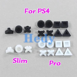 1Set Color Black Silicon Bottom Rubber Feet Pads Cover Cap For Sony PS4 PS 4 Pro Slim Console Housing Case Rubber Feet Cover