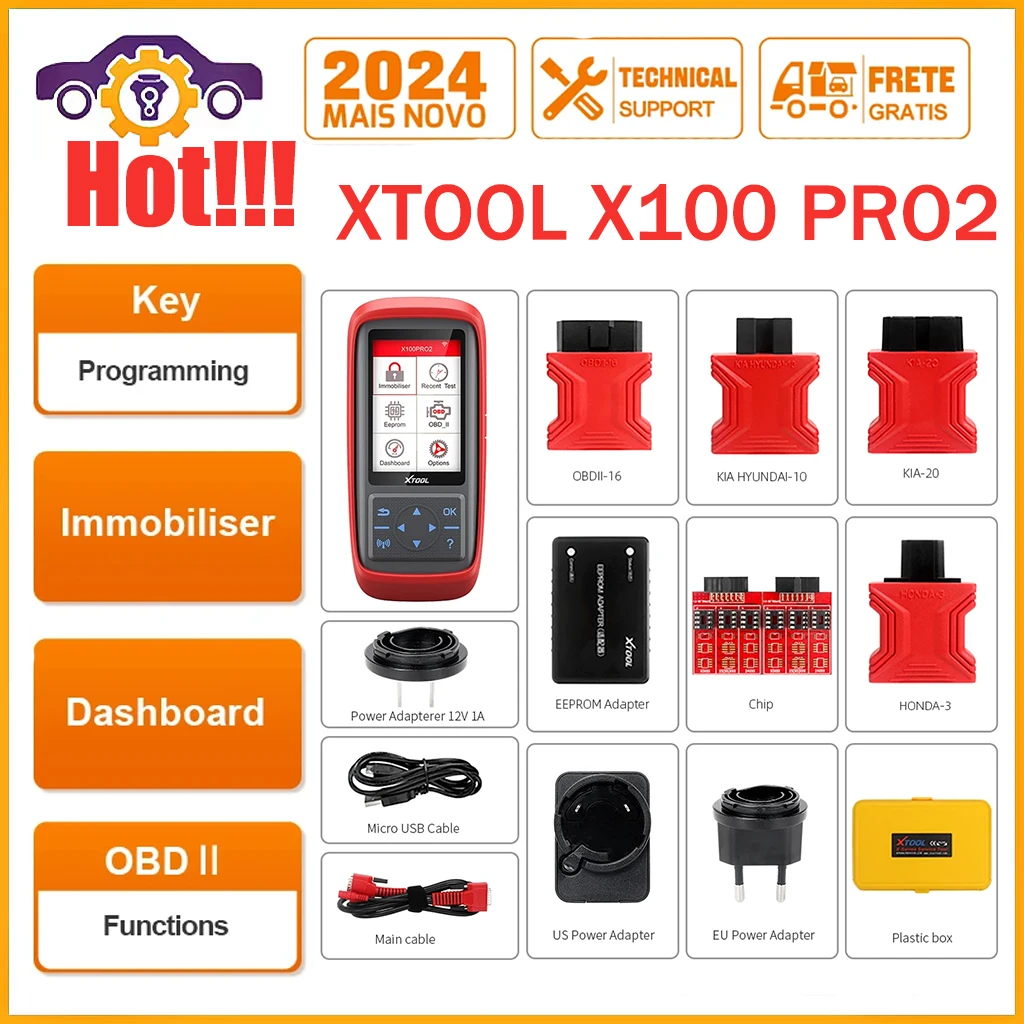 

Xtool X100 Pro2 Car Code Reader Scanner Auto Key ECU Programmer OBD2 Correction X100 Pro 2 OBD 2 OBD2 Car Diagnostic Tool