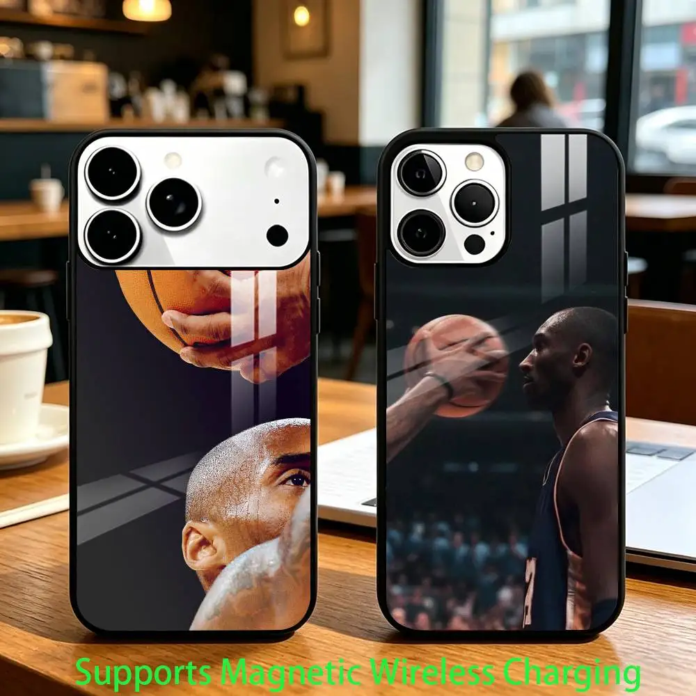 Чехол для телефона с изображением Коби Брайанта для iPhone 17, 16, 15, 14, 13, 12, 11 Plus, Pro, поддерживает магнитную беспроводную зарядку