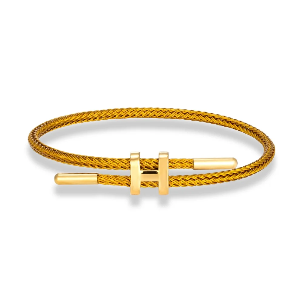 Multicolor roestvrijstalen draadkabel verstelbare armband waterdicht geen verkleuring luxe minimalistische paar sieraden cadeau voor mannen vrouwen