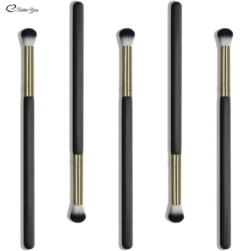 1 Pcs Soft Hair Eye Shadow Brush Black Gold Tube Double Hair Eye Smudge Brush Makeup Brush Makeup Tools Beauty Cosmetics