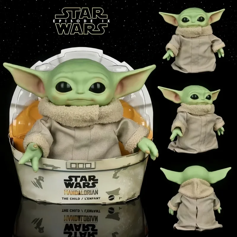 Star Wars Yoda Baby 11 Inch Plush Action Figure Mandalorian Plush Toy Handmade Collectible Display Ornament For Adult Fans - view 6