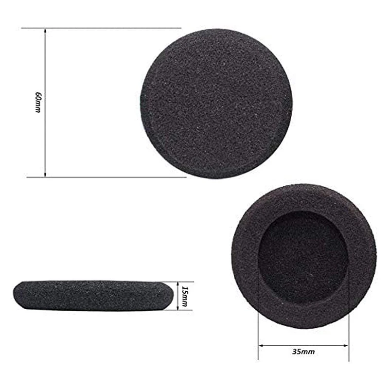Утолщенный чехол для наушников, амбушюры, губчатый чехол, 60 мм сменный защитный чехол, универсальный