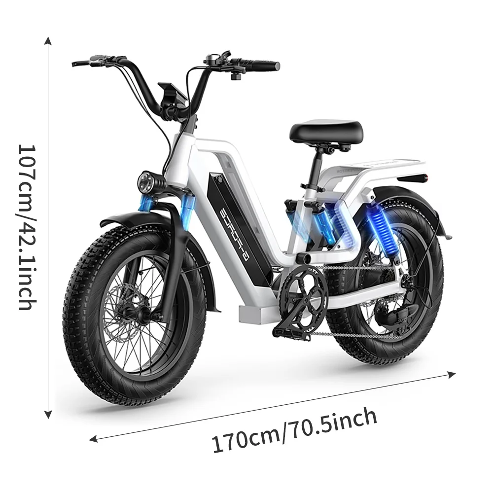 G-FORCE 1300W Adult City Commuting Road Electric Bicycle 48V15AH Battery Ebike 60Miles Ebike Mountain 4.0 Fat Tire Electric Bike