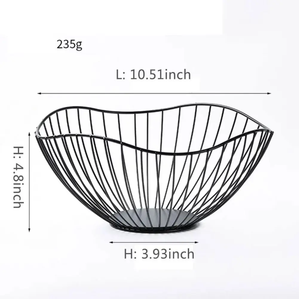 Metal Fruit Basket Simple Fruit Basin Multi-Size Iron Snack Bread Vegetable Storage Bowls Kitchen Eggs Dessert Holder Organizer