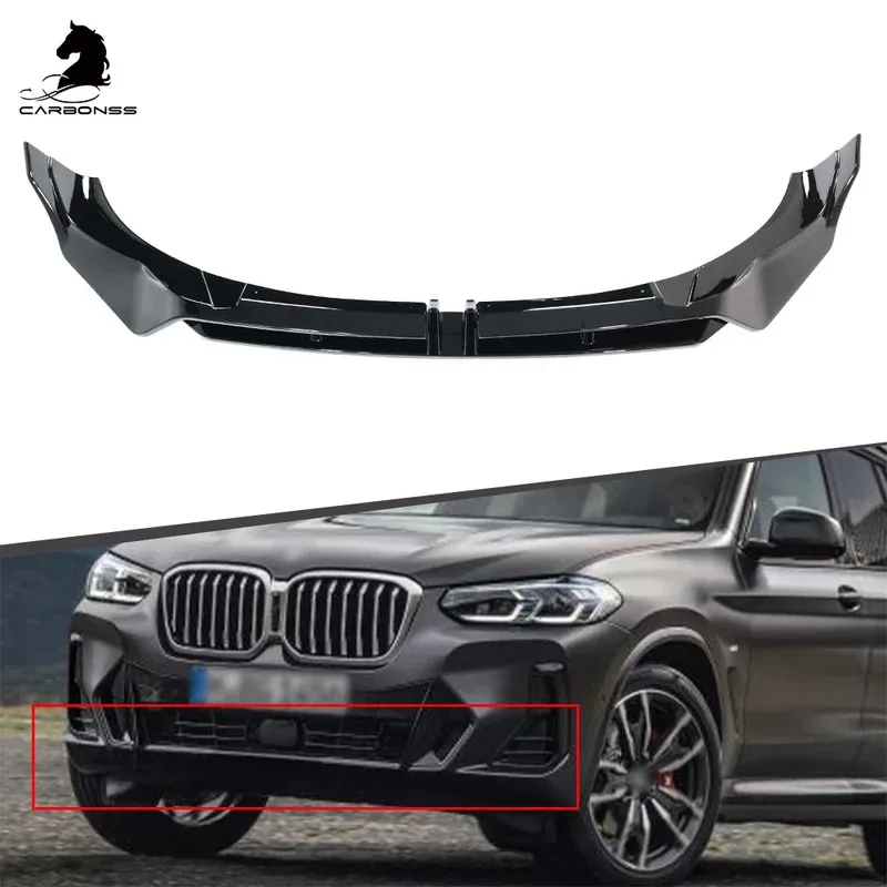 

ABS glossy black front bumper sp lip for X3 X4 G01 G02 2021+