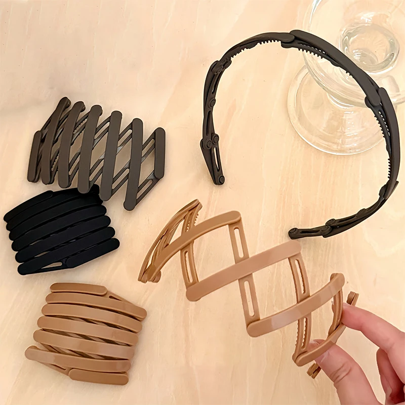 المحمولة للطي رباط شعر النساء عدم الانزلاق عقال غسل الوجه هيرباند الفتيات إكسسوارات الشعر عقال قابل للسحب