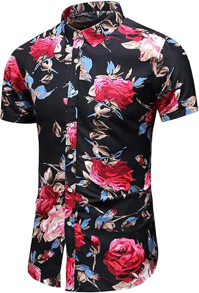2026 Abbigliamento da spiaggia popolare semplice da uomo Camicia stampata in 3D Street Casual Party Traspirante Bottone con risvolto Top hawaiano a maniche corte per uomo