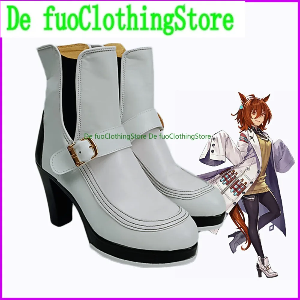 DefuoClothing Uma Musume Air Groove Cosplay Sapatos Cavalo Menina Personagem Botas Halloween Carnaval Festa Trajes Acessórios Sapatos