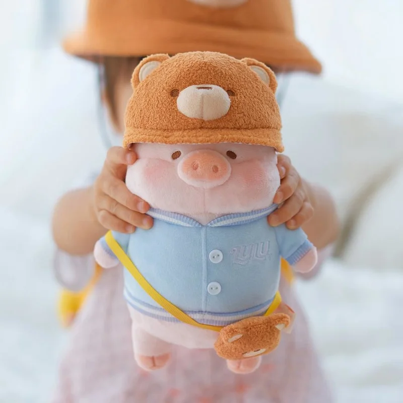 Canned Pig Lulu Travel Series Cute Plush Doll Backpack Hanger Birthday Gift For Best Friend Children Cute Throw Pillow