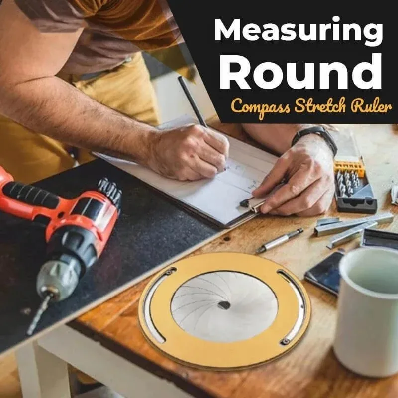 Rotary Telescopic Metal Circular Drawer - Quick Circle-Drawing Tool, Compass Ruler for Woodworking, Architecture & Drafting