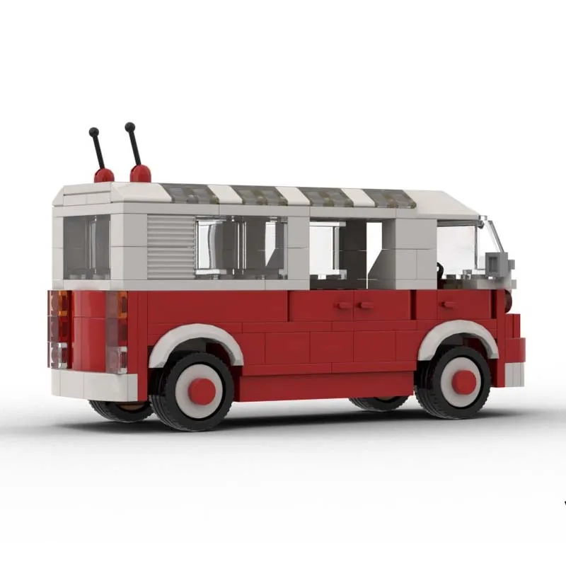 Bricklink ICONS Tecnico Auto VW T1 Food Truck Camper Van Veicoli City Speed Champions Set Building Blocks Giocattoli Regalo di Natale